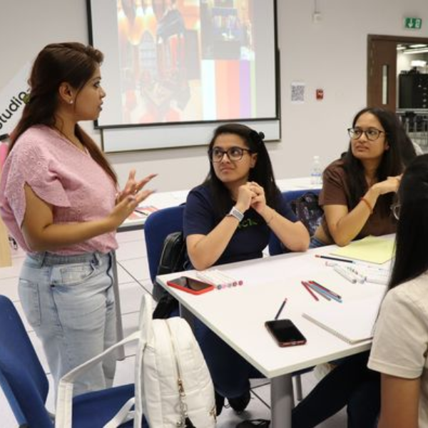 Our expert faculty member, Sarah Mohammed (Programme Leader, De Montfort University Dubai), has created an inspiring and welcoming vibe for the interior design summer camp
